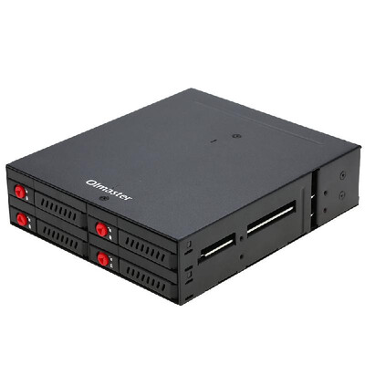 

Four Bays 25 SATA HDD SSD Hard Drive Mobile Rack Backplane with Key Lock Locker Function Support Hot-swap 6Gbps Transmission fo