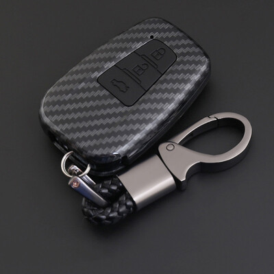 

Huashi Toyota Key Case for Toyota Eight Generation Camry Key Case 2018 Prado Overbearing Car Key Case Buckle Refit Special Smart Three Buttons - All Black