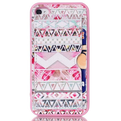 

MITI Painting Cartoon Soft Leather Cover For Apple iPhone 4 iPhone 4S, Case For Phone4S Phone Shell Plug-in Card