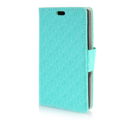 

MOONCASE Leather Side Flip Wallet Card Slot Pouch Stand Shell Back ЧЕХОЛ ДЛЯ Microsoft Lumia 435 Azure