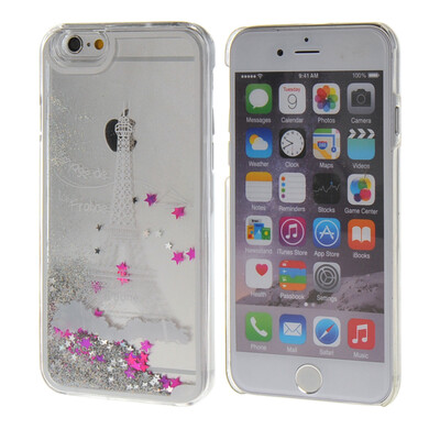 

MOONCASE 3D Quicksand Liquid Flowing Shinny Hard Plastic Transparent Clear Case Cover for Apple iPhone 6 ( 4.7 inch ) Silver