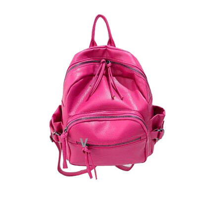 

Women Backpack Girl Casual B Travel bag Soft washable Leather School Satchel
