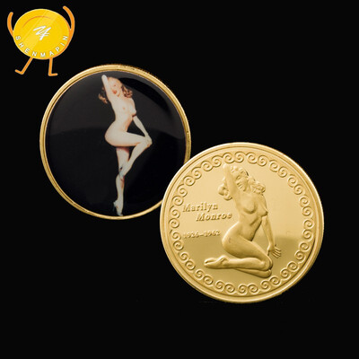 

Sexy Marilyn Monroe smile commemorative coin gold-plated love coin collection