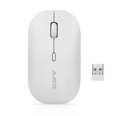 

Black Jazz AJAZZ I18 24G wireless mouse ivory white cute ultra-thin portable home office games boys&girls Apple Mac laptop mini mute