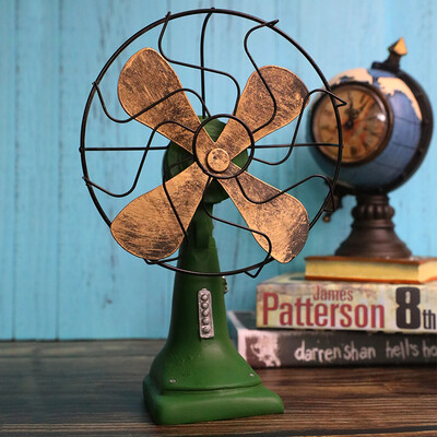 

Inkfish retro ornaments green fan 2326 crafts ornaments creative home living room TV cabinet bedroom study ornaments gift ornaments