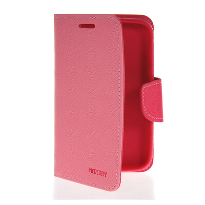 

MOONCASE Classic cross pattern Leather Side Flip Wallet Card Pouch Stand Soft Shell Back Case Cover for Motorola Moto E Pink