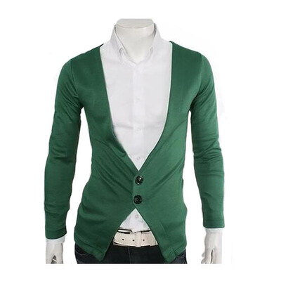 

Zogaa New Mens Cardigans Fashion Slim 2 buttons