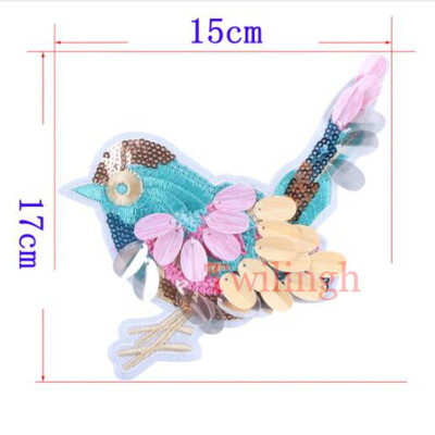 

1Pc Big Wing Patches Sew On Sequined Patch Flower Letter Love Star Applique DIY Sewing Fabric Repair Clothes Patches Stickers