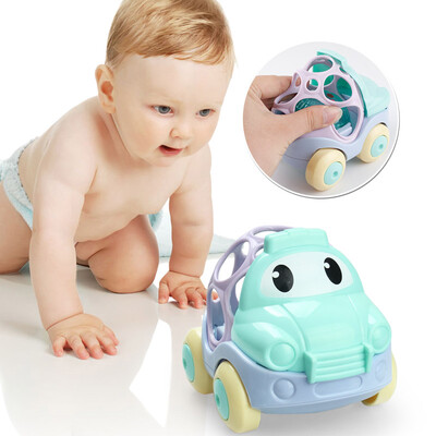 

Aozhijia AoZhiJia Baby Toys Childrens Teeth Car Baby Molar Silicone Warm Color Glue Sound Smooth Driving Childrens Puzzle Early Learning Toy Car