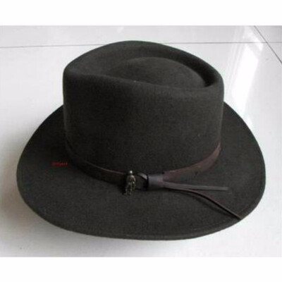 

Men&Women 100 Wool Cowboy Hat Riding Fedoras Cap Adult Elegant Wool Wide Brim Felt Bowler Fedora Panama Hat B-4059
