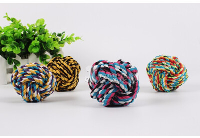 

Cntomlv New Design Pets Rope Ball Toys Bite Ball Colorful Squeak Toys Dog Wool Ball Toys 1 Size Pet Puppy Chew Toys