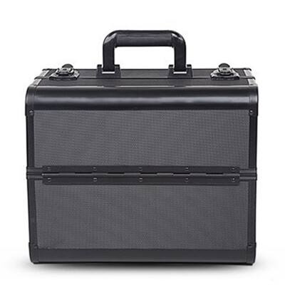 

Women Aluminum ABS Makeup Organizer Large Capacity Multilayer Clapboard Cosmetic Bag Case Beauty Salon Tattoos Nail Art Tool Bin