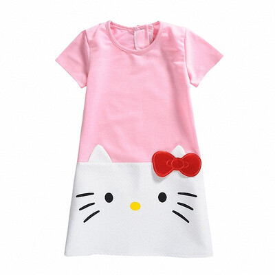 

HOT Baby Girls Dresses Hello Kitty Brand Children Dresses For Girls Princess Dress Christmas Kids Clothes