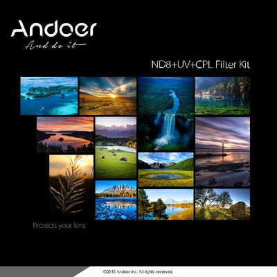 

Circular Polarizer UV CPL ND8 Circular Filter Kit Filter ND8 Neutral Density Filter with Bag for Nikon Canon Pentax Sony DSLR Came