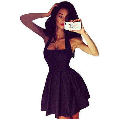 

Lovaru ™ 2015 summer style women fashion mini dress sleeveles o-neck high quality Soft and comfortable dress