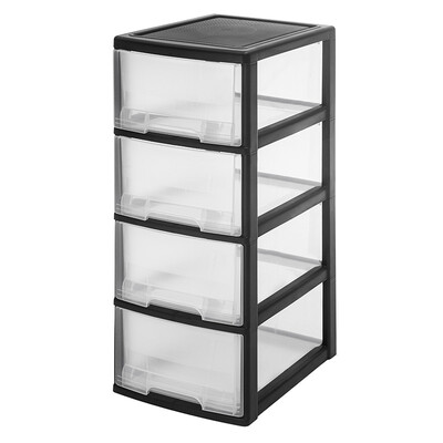 

JEKO&JEKO childrens wardrobe baby storage box folder sewing cabinet storage drawer type transparent plastic storage cabinet finishing storage box floor-standing four-story cabinet SWB-5477
