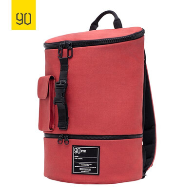 

90FUN Chic Casual Backpack Medium 13" Laptop Bag Beige\Red\Black