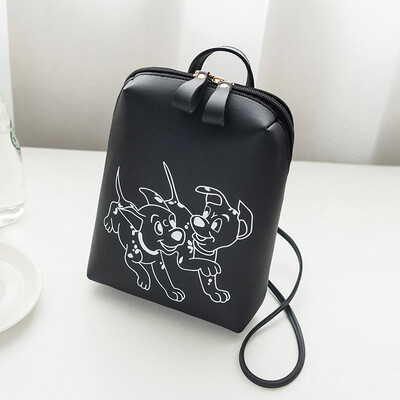 

2018 New Handheld Pu Leather Small Double Shoulder Bag Woman Bag Mobile Phone Change Gift Single Shoulder Oblique Satchel