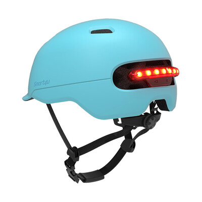 

Smart4u Electric Vehicle Helmet Men&Women Smart Light Bicycle Scooter Balance Car Battery Car Helmet Riding Safety Helmet Morning Blue  Code