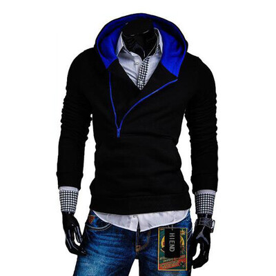 

Zogaa New Mens Hoodie Matching Color Slim Active