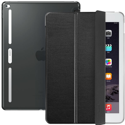

(ESR) Apple iPad Pro 12,9-дюймовый корпус / корпус света и тонкая противоскользящая мягкая рамка с тремя складными кожаными перчатками Sentue Yue Yue цветная серия тихий черный