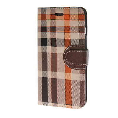 

MOONCASE Grid pattern Leather Card Holder Pouch with Kickstand Back Case Cover for Apple iPhone 6 Plus ( 5.5 inch ) Brown