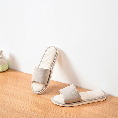 

Baicaoyuan couple models four seasons slippers home soft bottom wooden floor silent indoor slippers cotton slippers women models beige 37-38