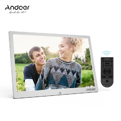 

Andoer 12inch Led Digital Photo Frame 1280 800 Resolution Support 1080p Video Random Play Aluminum Alloy with Remote Control Chr
