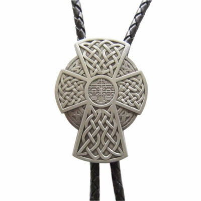 

New Vintage Cross Knot Bolo Tie Leather Necklace also Stock in US