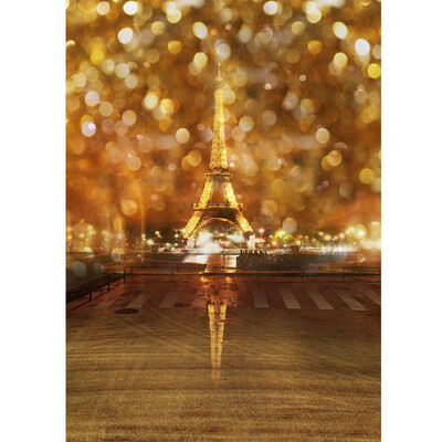 

Yellow Eiffel Photo Backdrop 57FT Vinyl Fabric Cloth Digital Printing Photo Background s-671
