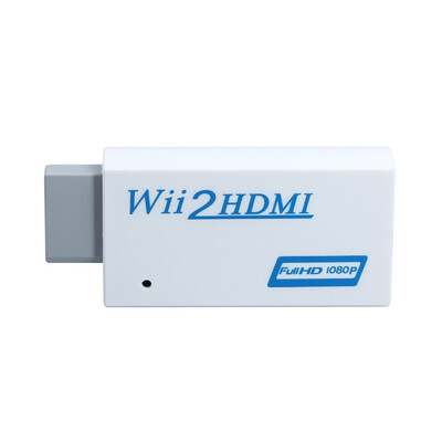 

3,5 мм аудио видео конвертер адаптер 720P HD 1080P для Wii Масштабирование до HDMI White