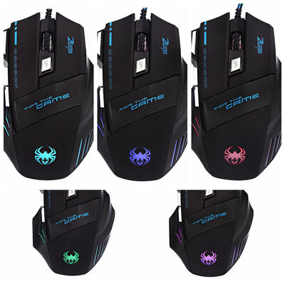 

Зелот T80 7200 DPI 7 Кнопка многоцветный светодиодный оптическая USB Проводная мышь Gaming