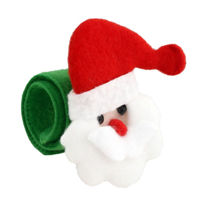 

1Pcs Chrismas Slap Pat Circle Santa Claus Bracelet Hand Bangle Xmas