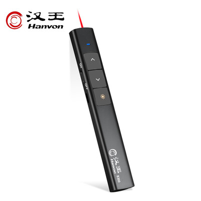 

Hanvon B300 rechargeable portable PPT flip pen laser projector pen wireless demonstrator electronic pointer pen black red light