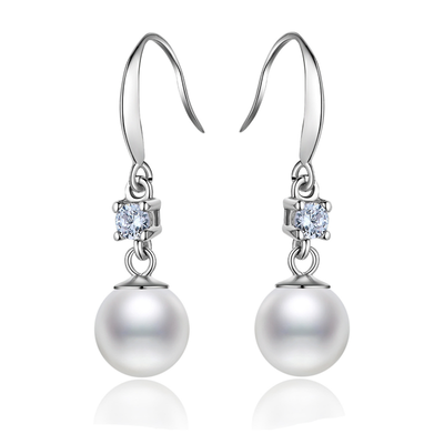 

Sterling silver fashion style pearl earring earrings jewelry jewelry