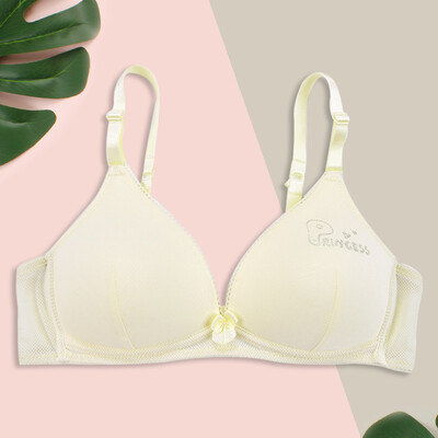

Alice & Aurora Girls Bra High School Students No Steel Ring Underwear Cotton Girls Bra X6022 Yellow 85A