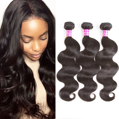 

Glary Brazilian Virgin Hair Wefts Body Wave Wholesale Human Hair Weaves 3 Bundles Cheap Human Hair Natural Black Color