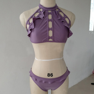 

Sexy Women Swimsuit Purple Womens Swimming Suit Two Pieces Beach Bathing Suits Bikini Set