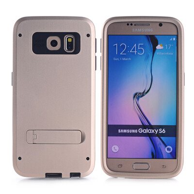 

MOONCASE Hybrid Kickstand PC+TPU Protection Shell 3 in 1 Case Cover for Samsung Galaxy S6