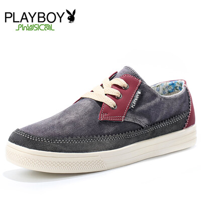 

PLAYBOY brandAutumn New in 2015LeisureLow top Canvas Mens shoes