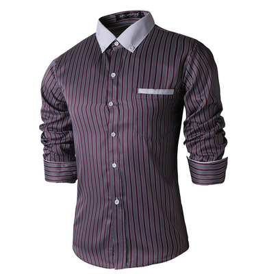 

Zogaa New Men' Shirt Classic Stripe Concise