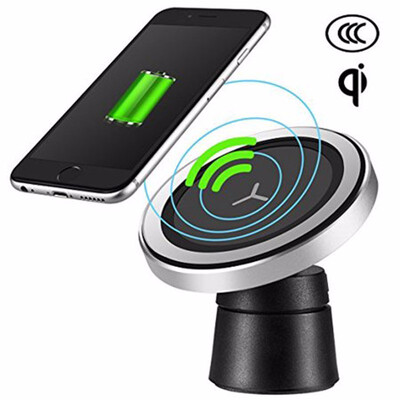 

Handsfree Qi Wireless Car Magnetic USB Fast Charging Kit In-Car Mount Charger for iphone 88 PlusiPhone XSamsung S8S8 Plus