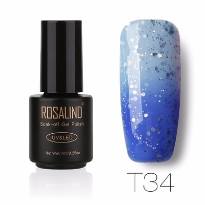 

ROSALIND Gel 1S 7ml Titanium Nail Gel Polish Soak Off UV LED Glitter Nail Polish Semi Vernis Permanent New Arrival gel lacquer