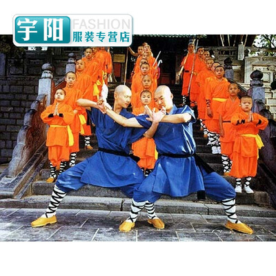 

Childrens small monk martial arts clothing Shaolin Temple Wushu practice clothing Shaolin Kungfu training performance clothing tr