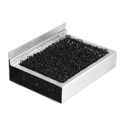 

UpperX Bathroom Stainless Steel Soap Dish Holder Self Adhesive Soap Saver Shower or Kitchen