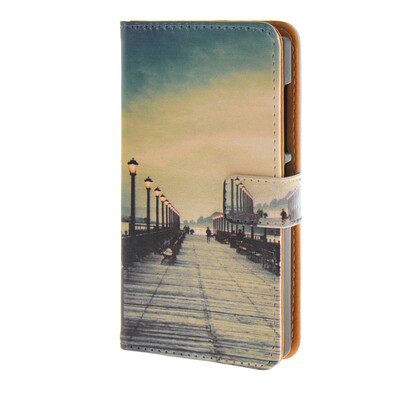 

MOONCASE ЧЕХОЛ ДЛЯ Microsoft Lumia 532 Street View Style Leather Flip Wallet Card Holder with Kickstand Back A05