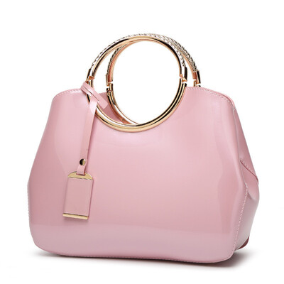 

CAROLING ANGEL Fashion Bright Patent Leather Handbags Messenger Bag Handbags Wild Shoulder Bag for Lady