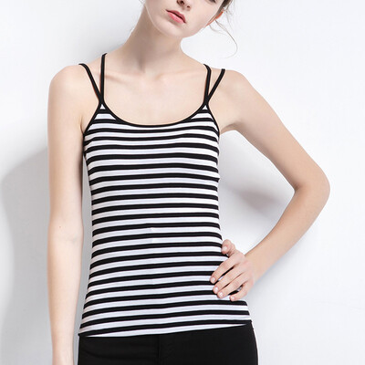 

Canvaus Summer New Women Beauty Back Sexy Slim Cross Strap Vest Cotton Camisole Tanks Tops