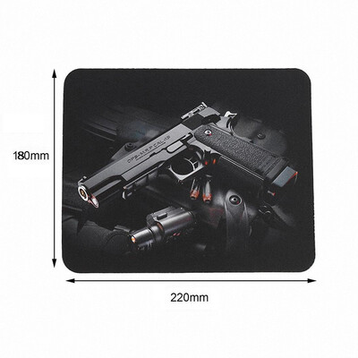 

Non-slip Mouse Pad Gun Picture Gamer Mousepad Natural Rubber Mouse Mat for PC Laptop Mouse Optical Sizes