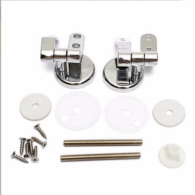 

9PCS Alloy Replacement Toilet Seat Hinges Mountings Set Chrome with Fittings Screws For Toilet Accessories